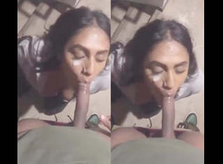 NRI Desi Girl in US Sucking and Getting Facial from College Guy