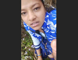 Village cute desi girl forced blowjob in jungle leaked