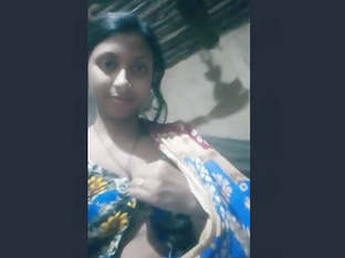 Desi Village Boudi Showing Her Boobs and Pussy