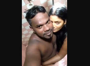 Desi lovers having fun at washroom