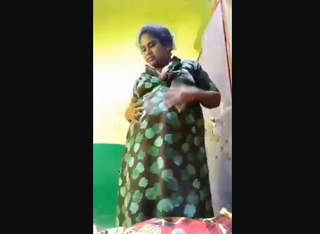 Fatty Indian girl showing nudity on selfie cam