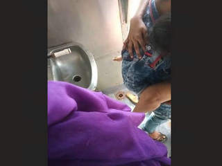 Couple fucking inside toilet of train secretly recorded by co-passangers 2